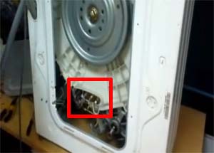 Location of the heating element in the washing machine, where is it?