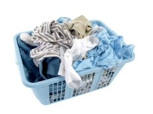 A basket of dirty laundry
