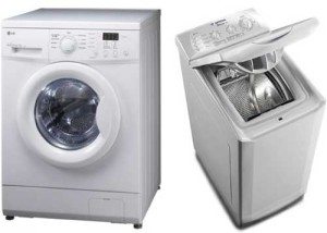 Front and top loading washing machines