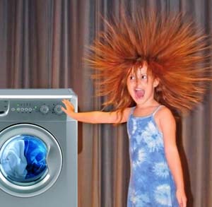 The washing machine gives me an electric shock