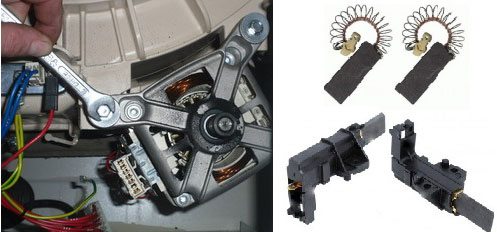 Washing machine motor brushes