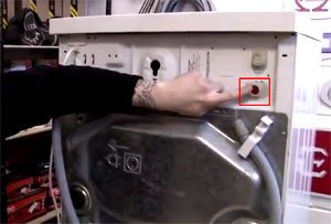 Where is the valve for a washing machine?