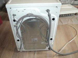 location of the drain hose on the car