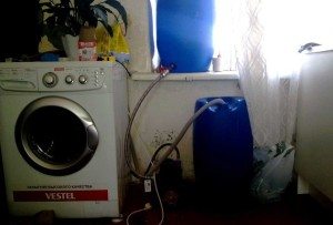 Installing a washing machine without water