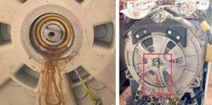 wear of seals in a washing machine