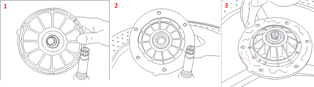 Changing bearings in a washing machine