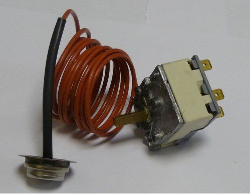 gas-filled temperature sensor of a washing machine