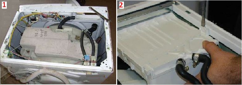 Hoses in a washing machine