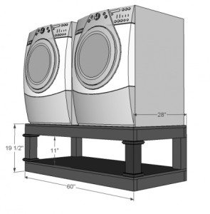 podium for a washing machine