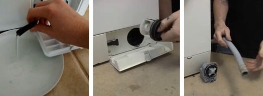 drain filter in an Ariston washing machine