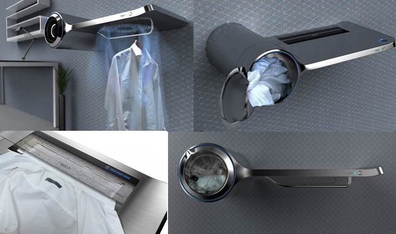 Solo washing machine with ironing function