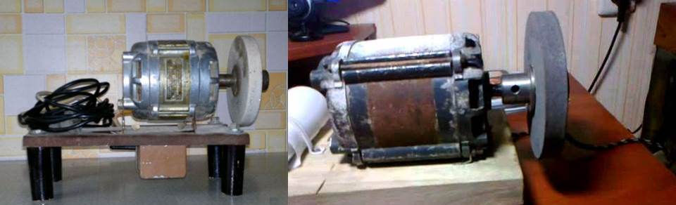 whetstone on the engine shaft