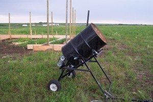 concrete mixer from a washing machine