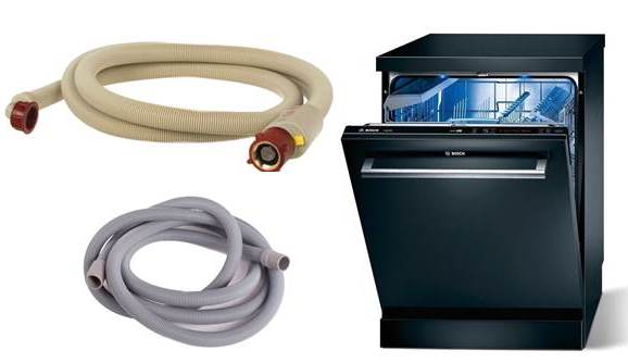 replacing hoses in a dishwasher
