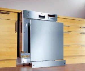 Монтиране на предния панел към съдомиялната машина