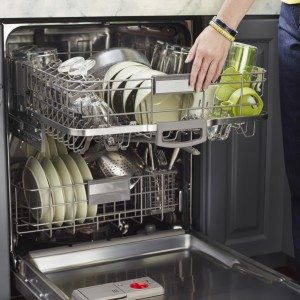 insert trays and place dishes