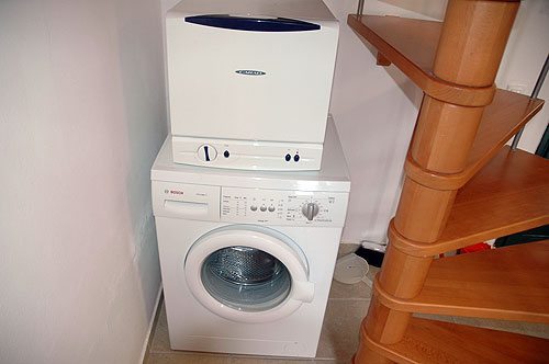 dishwasher on a washing machine