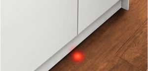beam on the floor in a Bosch dishwasher