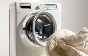 washing a blanket in a washing machine