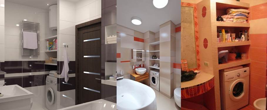 shelves in the bathroom above the washing machine