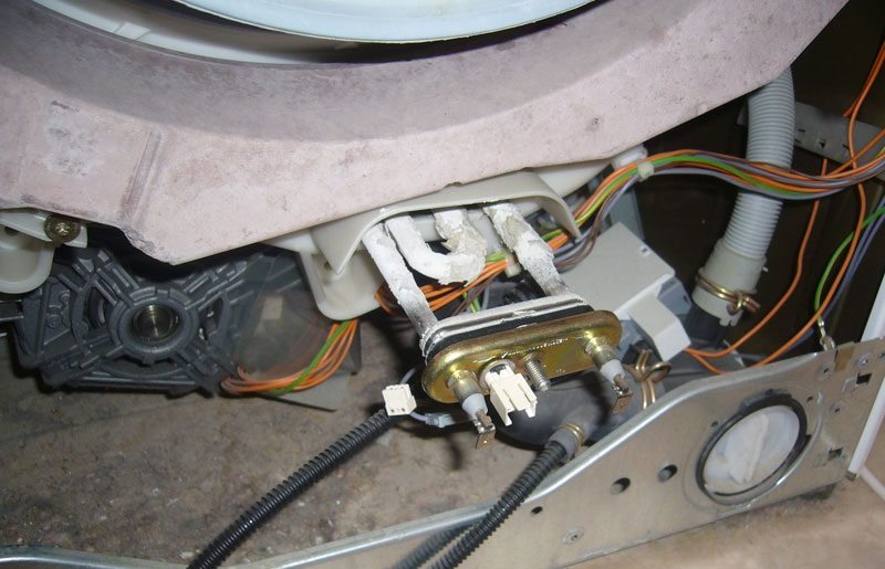 we remove the heating element from the washing machine