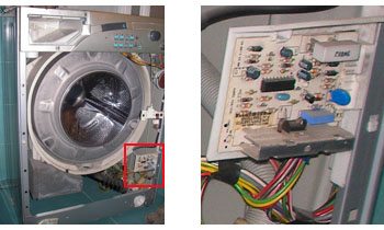 wires in the washing machine