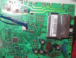 Broken Electrolux washing machine control board