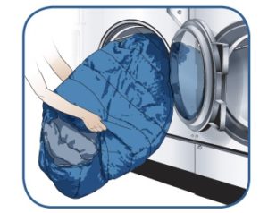 washing a sleeping bag
