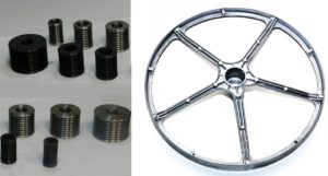 drum and engine pulleys