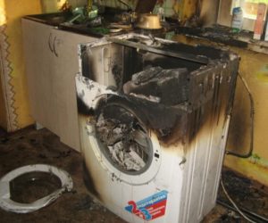 the washing machine burned out