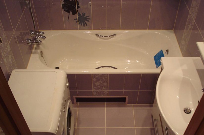 washing machine in the bathroom