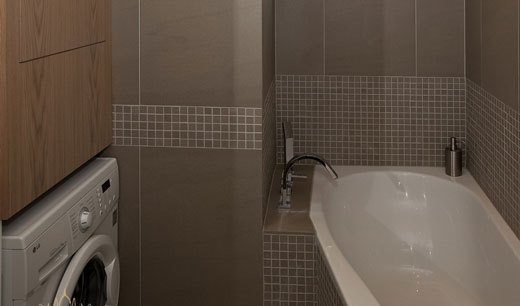 washing machine in a niche