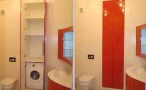 Шкаф за пералня в банята