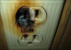 burnt-out socket