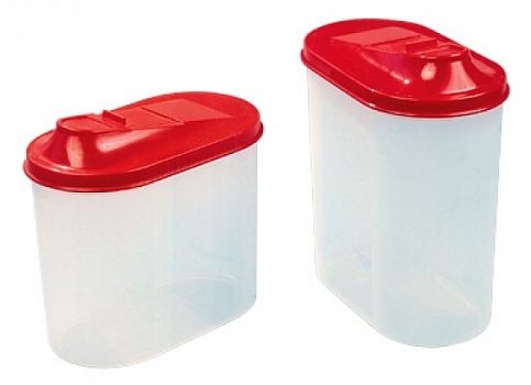 Hapivida Contenitore Per Detersivo In Banda Stagnata, Design Lavatrice, Con Manico E Coperchio, 15x15x22 Cm, Per Lavanderia, Cucina, Cibo