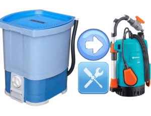 Помпа за поливане на градина, направена от пералня