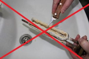 physical cleaning of the heating element