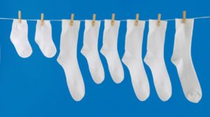 washing white socks