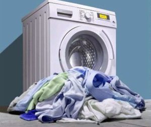 loading a Bosch washing machine