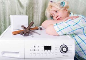 The washing machine gets stuck on the spin cycle.