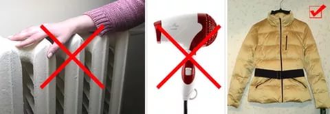 How to dry a jacket properly