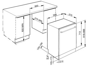 dimensions of the dishwasher