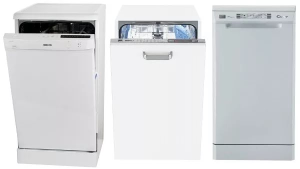 a range of narrow dishwashers