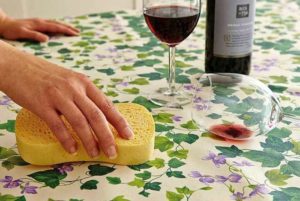 we wash a Teflon tablecloth