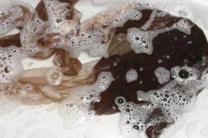 soak the tights in warm water for a short time