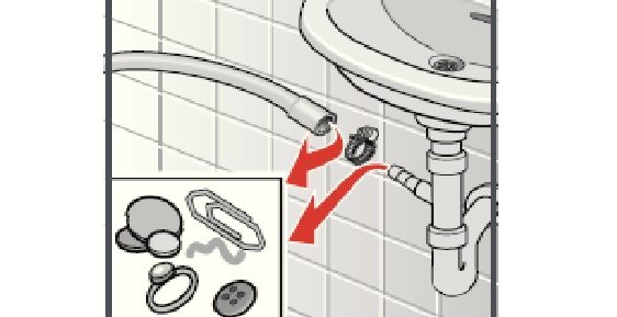 connection to the sewer through a siphon