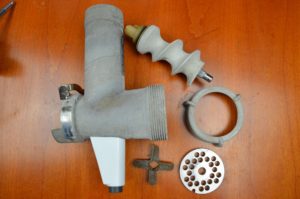 plaque on a meat grinder