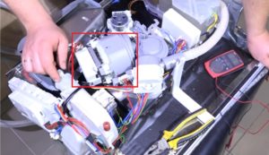 Where is the circulation pump located?