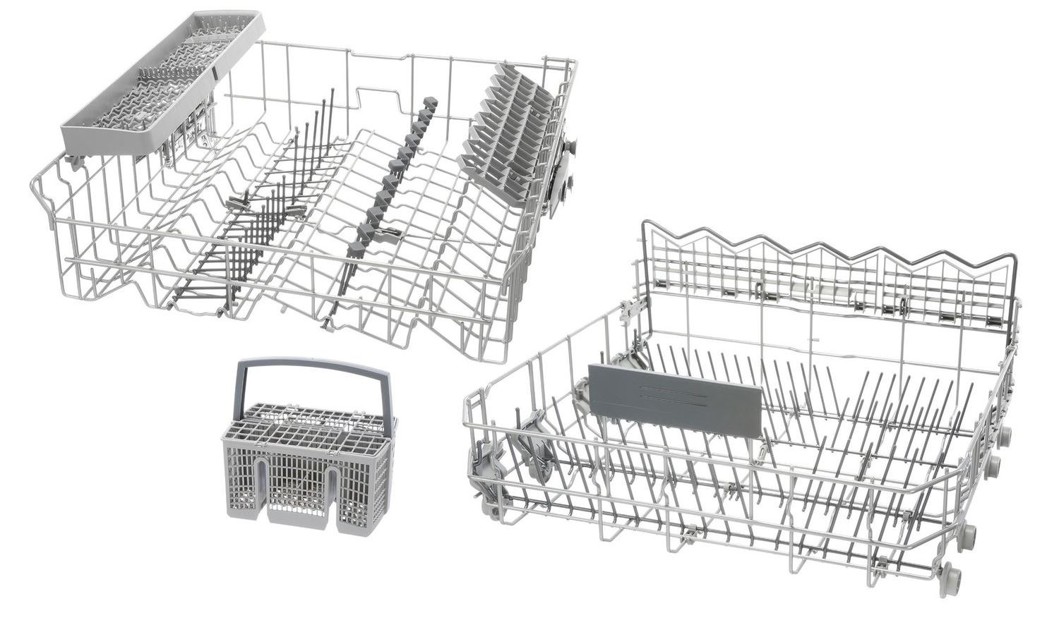 upper and lower baskets for dishes