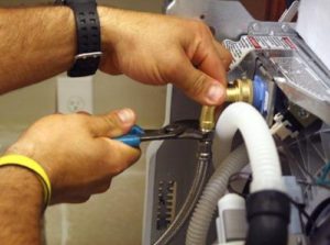 connecting the dishwasher